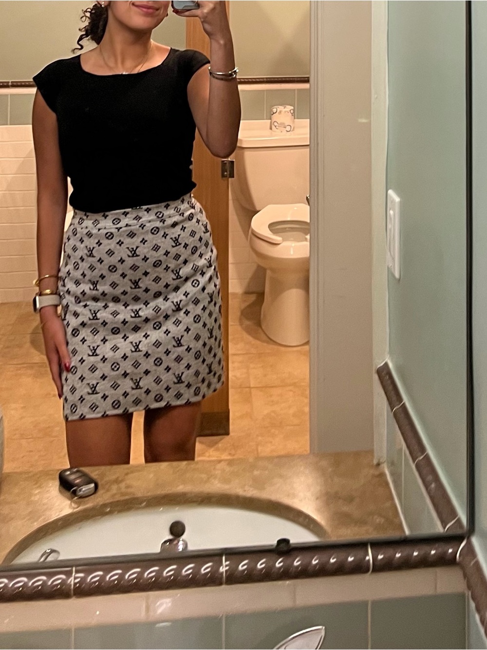 Louis Vuitton Gray Monogram Mini Dress and Blazer Set - Picture 3 of 3